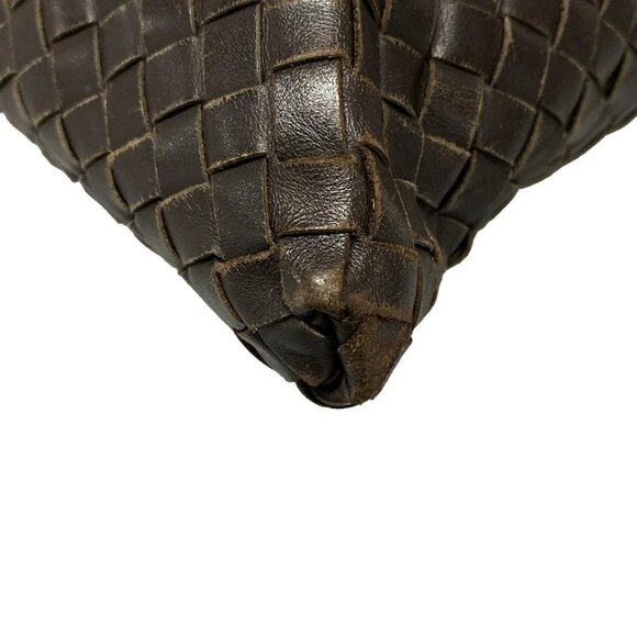 Auth BOTTEGA VENETA Intrecciato 161623 Dark Brown Leather Shoulder Bag - Picture 3 of 16